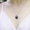 Maya's Grace Birthstone Paw Print Pendant Necklace, Rhinestone Gemstone, Pendant Necklace for Women - 3 of 4