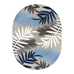 World Rug Gallery Evora Palm Frond Indoor/Outdoor Area Rug - 1 of 4