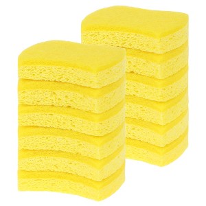Unique Bargains Kitchen Bathroom Dual-Side Non-Scratch Cleaning Sponge 3.9" x 3" x 0.8" - 1 of 4