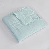 Single-Sided Cooling Blanket, Lightweight & Breathable Cooling-Tech Fabric, Machine Washable Summer Quilt, 59"x79", Green - 4 of 4