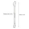 Unique Bargains 3cr13 Stainless Steel Chrome Plated Thin Metric Double Open-Ended Wrench - 2 of 4