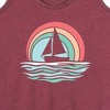 Women's - Instant Message - Sailboat Sunset Graphic Racerback Tank - 2 of 4