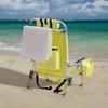 VisioGear Outdoor Portable Chairs, Folding Beach Chair with Side Pouches, Foldable Camping Chair with Headrest, Yellow, 24.8"*25.6"*32.28" - 2 of 4
