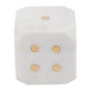 Stone and Marble Die Shape Cube with Accents for Home Office Living Room or Bedroom Decor Glam Style Accessory Modern Cube Accent Piece - 4" White - 4 of 4