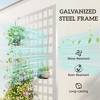 Galvanized Raised Garden Bed Planter Box with Trellis for Climbing Plants, Vegetable, Vines, 35" x 16" x 70" - 4 of 4