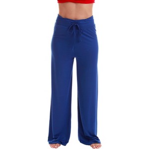 Just Love Womens Wide Leg Casual Comfy Flowy Loose Stretch - Palazzo Pajama Pants PJs - 1 of 3