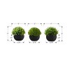 SEVOBAL Planters Set of 3 Artificial Grass Plants in Black Pots for Stylish Indoor Greenery, Green, 5"*5"*5" - 4 of 4