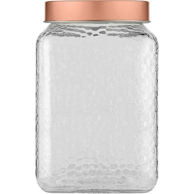 Amici Home Desmond Glass Container Storage Jar, Clear With Copper Lid, 60  Oz. : Target