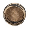 Large Woven Basket, Round Decorative Basket with Handles, Black and Natural - 4 of 4