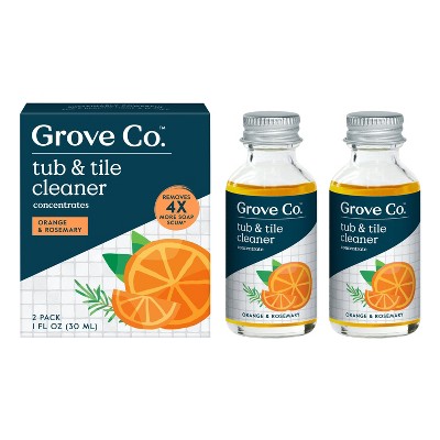 Grove Co. Tub & Tile Cleaning Concentrate - Orange & Rosemary - 2pk