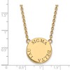 Black Bow Jewelry 14k Yellow Gold Plated Sterling Silver Sigma Delta Tau Greek Life Necklace 18 Inch - 2 of 4