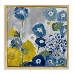 Stupell Industries Blue & Yellow Abstract Poppies, 18" x 18" - 1 of 4