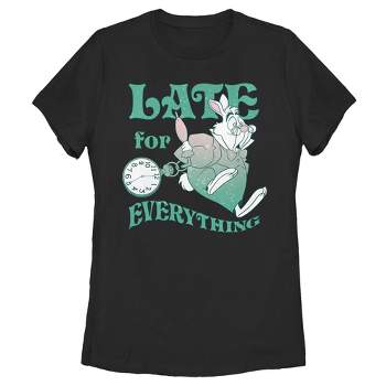 Women's Alice in Wonderland White Rabbit Late for Everything T-Shirt