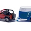 Jeep Red with Horse Trailer Blue and Horse Accessory Diecast Model by Siku - 2 of 4