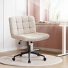 Evita Office Desk Chair with Wheels with Lumbar Support, Adjustable Height  for Home Office Study Room-25*23.7*37.6 inch, Linen - 3 of 4