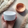 JDICTION 2PCS Round Candle Holder Molds, Striped Container Silicone Molds for Resin Cement, Jewelry Trinket Tray DIY - 2 of 4