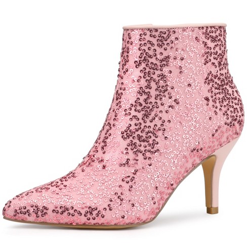 Sequin ankle clearance boot