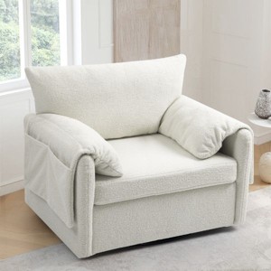 CAVINAS Oversized Swivel Armchair, Modern Swivel Accent Chair & Single Sofa Lounge for Living Room & Bedroom - 1 of 4
