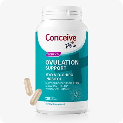 Conceive Plus Ovulation Support Myo-Inositol & D-Chiro Inositol Supplement with Coq10, Folic Acid 120ct