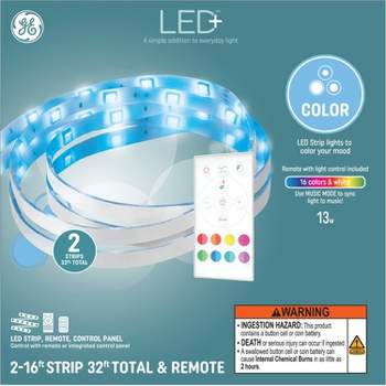 GE 32ft Remote and Control Panel Included LED+ Color Changing Light Strips