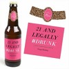Big Dot of Happiness Finally 21 - Girl - 21st Birthday Party Decorations for Women - 6 Beer Bottle Label Stickers and 1 Carrier - 2 of 4