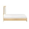 APRILSOUL Contemporary Natural and White Finish Bed Wooden Bedroom Furniture - 4 of 4