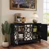 ORRD Modern Black Sideboard with 3 Mirror Doors, Buffet Storage Cabinet for Living, Dining & Entryway - 4 of 4