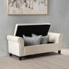 Upholstered Storage Ottoman Bench With Arms, Bed Bench Entryway Bench With Storage, PU End Of Bed Bench Shoe Bench - 4 of 4