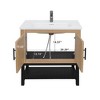 GDFStudio York Indoor/Outdoor Freestanding Magnesium Oxide Bathroom Vanity with Faucet and Ceramic Sink - 3 of 4