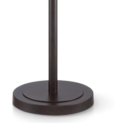 Alamo 62" Bronze Metal Industrial Rustic Floor Lamp with Double Drum Shade