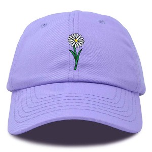 Dalix Daisy Embroidered Cap Cotton Baseball Hat Botanical Flower Adjustable Womens - 1 of 4