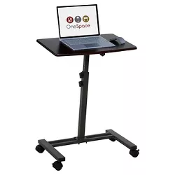 OneSpace 50-JN02 Angle and Height Adjustable Mobile Laptop Computer Desk, Single Surface