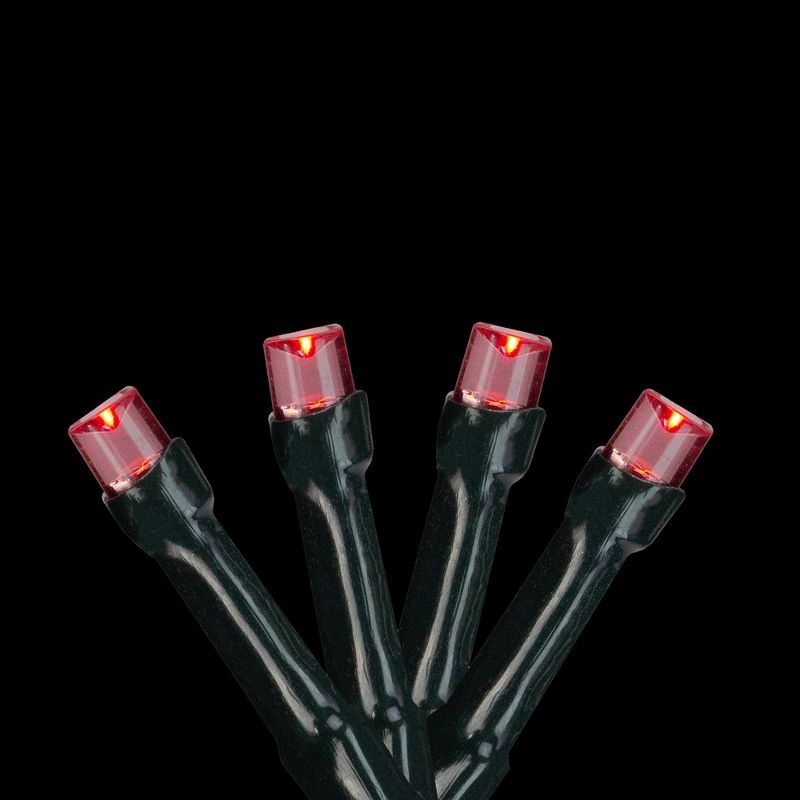 Northlight Battery Operated LED Christmas Lights - Red - 9.5' Black Wire - 20ct, 3 of 4
