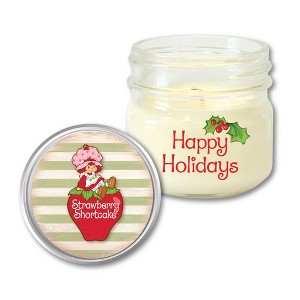 Courtside Market Strawberry Shortcake Happy Holidays 4 oz Candle - 1 of 3