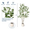 Coucheta 4/5/6/7ft Artificial Eucalyptus Tree in Pot, Large Faux Potted Plant with Realistic Trunk for Indoor Outdoor, Home Office Living Room Decor - 4 of 4