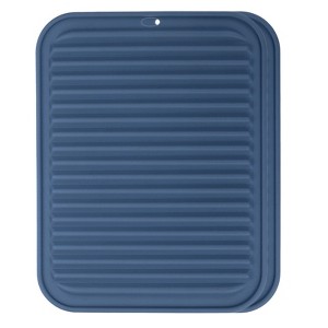 Unique Bargains Silicone Heat Resistant Non-Slip Foldable Dish Drying Mat 2 Pcs - 1 of 4