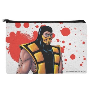 Mortal Kombat Klassic Scorpion Character Makeup Cosmetic Bag Organizer Pouch - 1 of 4