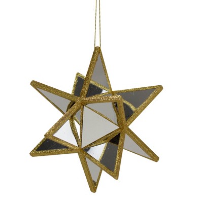 Northlight 6" Gold Mirrored Three Dimensional Star Christmas Ornament