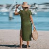 Women's Short Sleeve Cut-Out Cover-Up Dress - Cupshe - 3 of 4