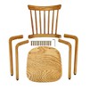 Dining Chairs for Kitchen and Dining Room, Walnut Solid Wood Slat Back Windsor Chair (Set of 2) - 4 of 4