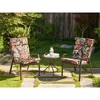 ARTPLAN Outdoor Chair Cushion,Seat & High Back Adirondack Rocking Wicker Chair Lawn Foam Cushion for Patio Furniture,45.5"x21"x3" - 2 of 2