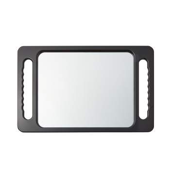 Okuna Outpost Handheld Mirror with Double Handles for Salons and Barbershops (Black, 16 x 10)