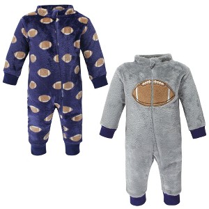 Hudson Baby Infant Boy Fleece Jumpsuits, Coveralls, and Playsuits, Football - 1 of 4