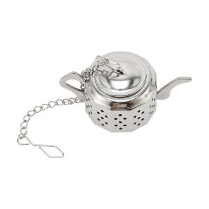 Unique Bargains Tea Infuser Tea Egg Design Infuser Traditional Style Hand Wash Stainless Steel Silver Tone 1Pcs - 1 of 4