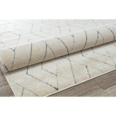 Cadence 5' x 7' Limestone Geometric Stain-Resistant Area Rug
