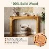 Lantine Solid Wood 41.3-Inch Console Table for Entryway, Farmhouse Sofa Table Behind Couch with Parquet Top for Living Room, Foyer, Hallway - 4 of 4
