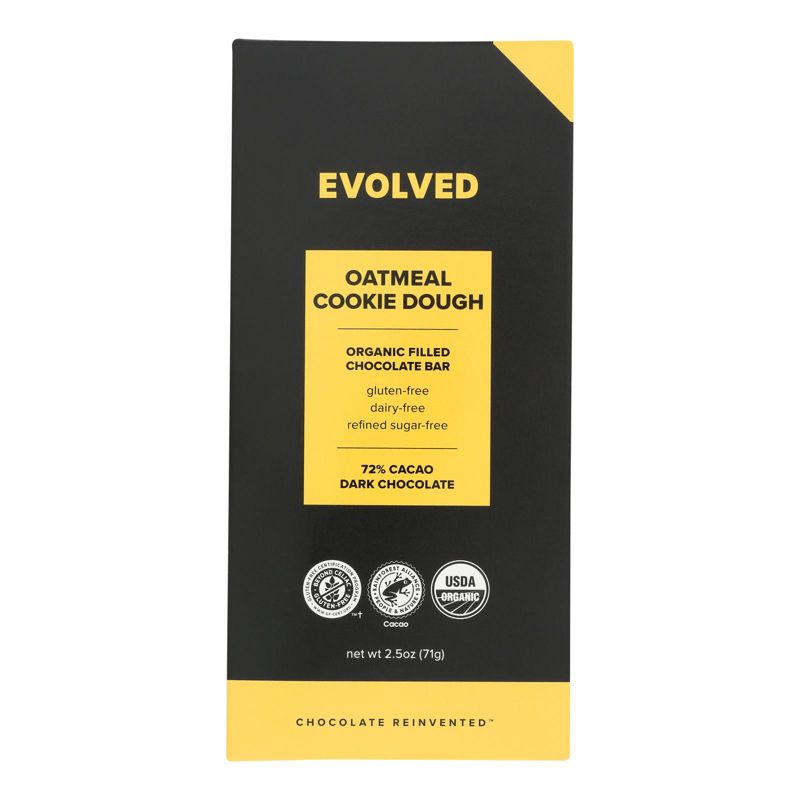 Evolved Chocolate Oatmeal Cookie Dough Bar - Case of 8/2.5 oz, 2 of 8