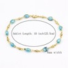 RMZ GOLD NYC 18K GOLD AQUAMARINE OVAL CRYSTAL ANKLE BRACELET - 4 of 4