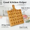 Acacia Wood Deviled Egg Platter Large 30 Holes, Wooden Serving Tray Easter Gift Hosting Charcuterie Board Cheese Plate - 2 of 4