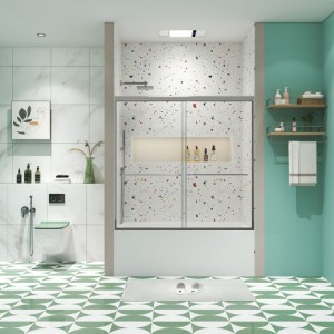 Sliding Bypass Bathtub Shower Door with 1/4� Tempered Glass - 1 of 4